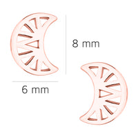 Halbmond Ohrstecker in 925 Silber