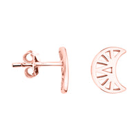 Halbmond Ohrstecker in 925 Silber