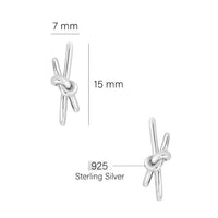 Knoten Ohrstecker in 925 Silber