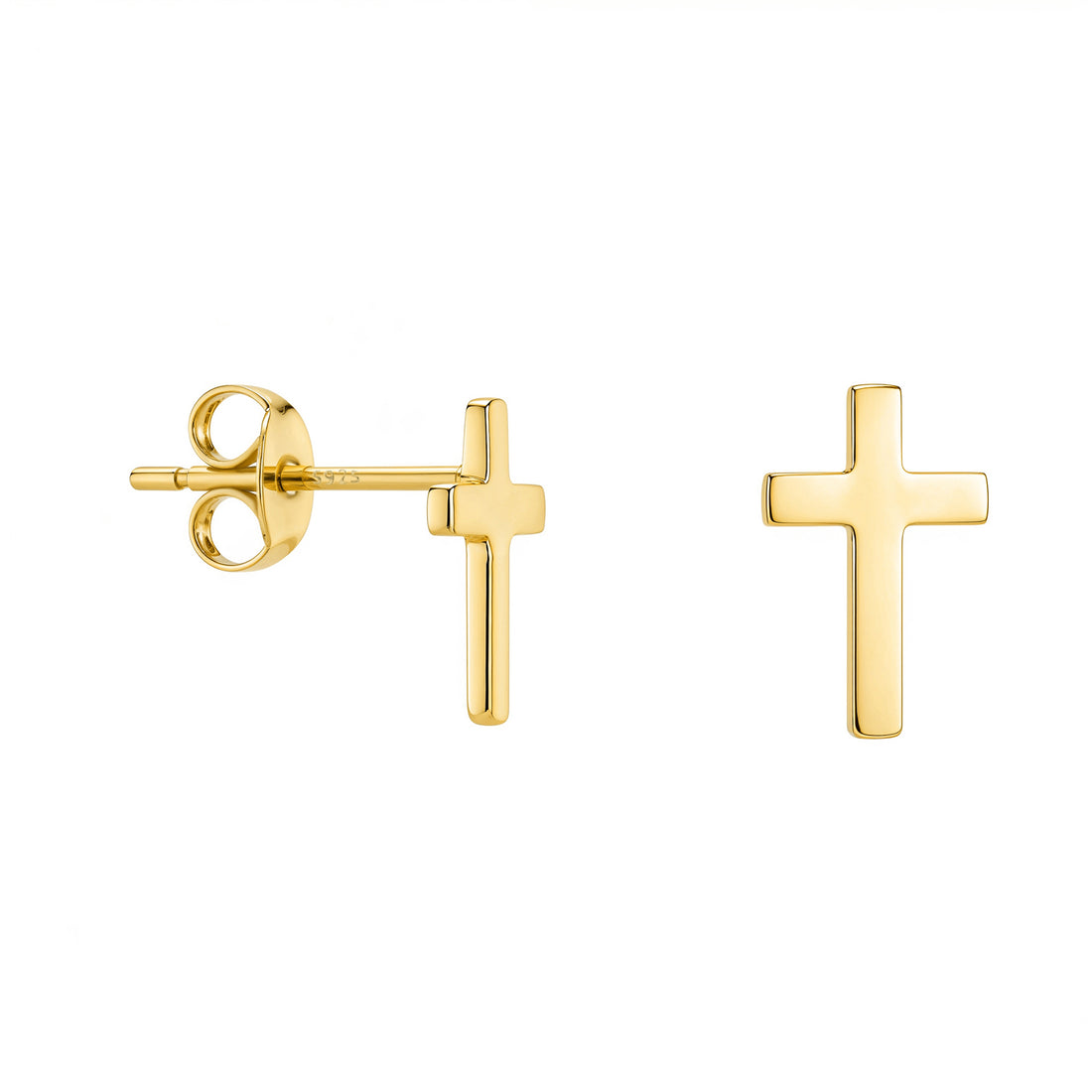 Kreuz Ohrstecker in 925 Silber
