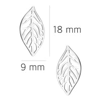 Blatt Ohrstecker in 925 Silber