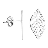 Blatt Ohrstecker in 925 Silber