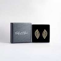 Blatt Ohrstecker in 925 Silber