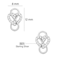Herz Ohrstecker in 925 Silber
