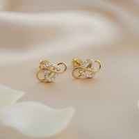 Herz Ohrstecker in 925 Silber