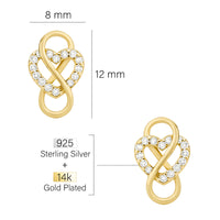 Herz Ohrstecker in 925 Silber