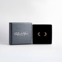 Halbmond Ohrstecker in 925 Silber