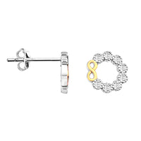 Blume Ohrstecker in 925 Silber