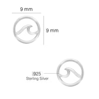 Welle Ohrstecker in 925 Silber