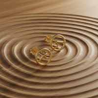 Welle Ohrstecker in 925 Silber