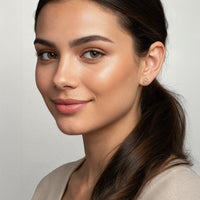 Welle Ohrstecker in 925 Silber