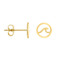 Welle Ohrstecker in 925 Silber