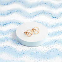 Welle Ohrstecker in 925 Silber