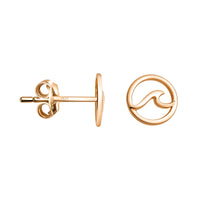 Welle Ohrstecker in 925 Silber