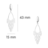 Feder Ohrstecker in 925 Silber