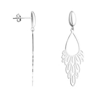 Feder Ohrstecker in 925 Silber