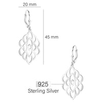 Ornament Ohrhänger in 925 Silber