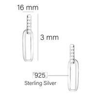 Oval Ohrhänger in 925 Silber