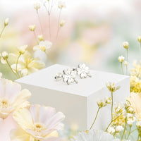 CloseUp Ansicht von Blumen Ohrstecker in 925 Silber von Sofia Milani - E0957