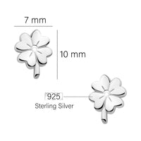Maßenansicht von Blumen Ohrstecker in 925 Silber von Sofia Milani - E0957