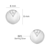 Kreis Ohrstecker in 925 Silber