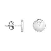 Kreis Ohrstecker in 925 Silber