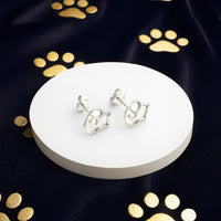 Katze Ohrstecker in 925 Silber