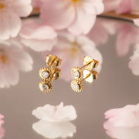 Blume Ohrstecker in 925 Silber