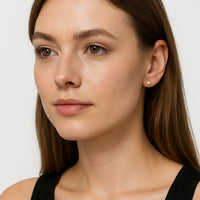 Blume Ohrstecker in 925 Silber