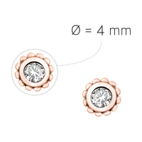 Blume Ohrstecker in 925 Silber