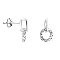 Kreis Ohrstecker in 925 Silber