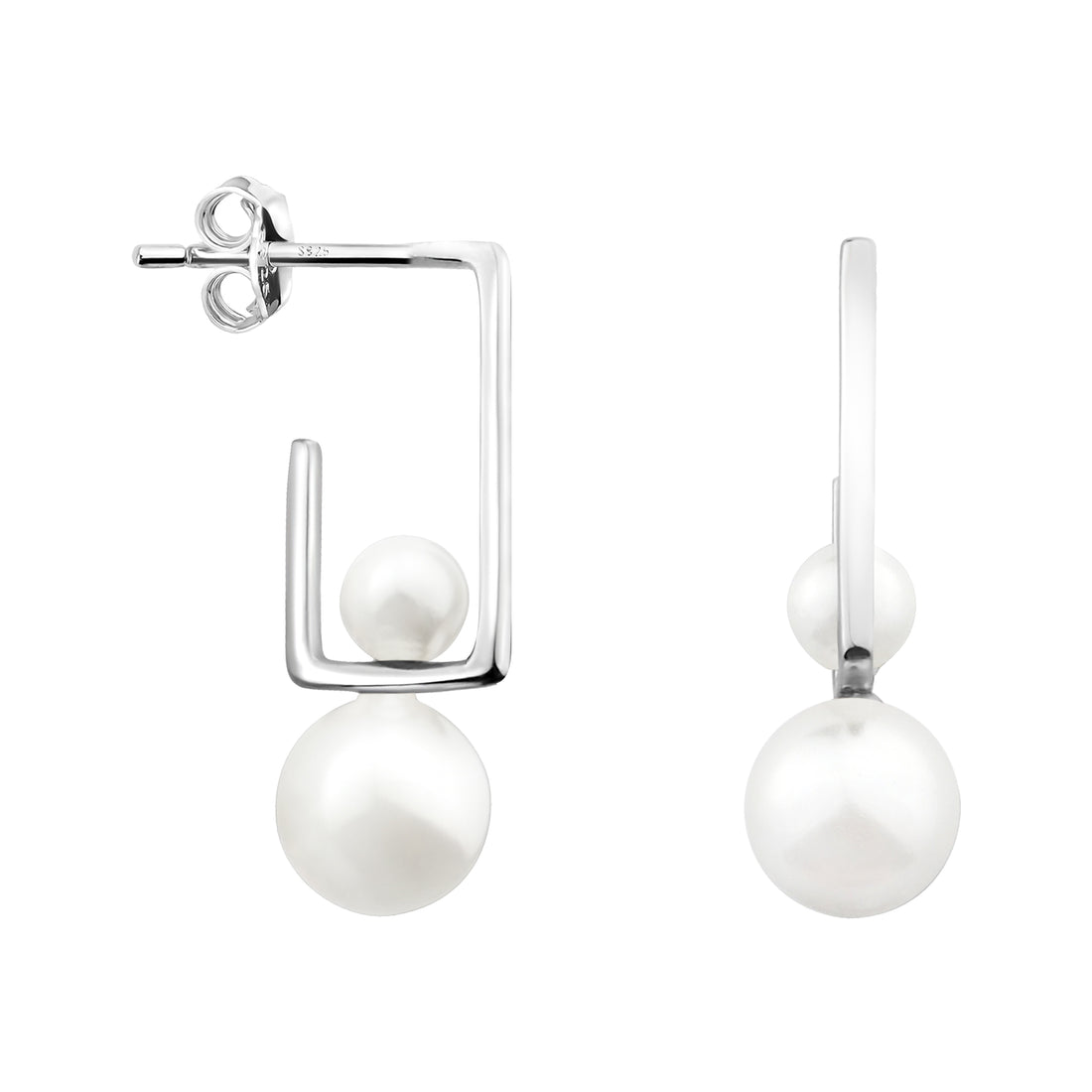 Perle Ohrstecker in 925 Silber