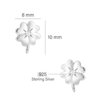 Blume Ohrstecker in 925 Silber