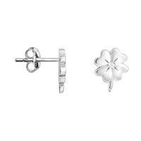 Blume Ohrstecker in 925 Silber