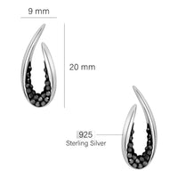 Oval Ohrstecker in 925 Silber