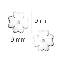 Blume Ohrstecker in 925 Silber