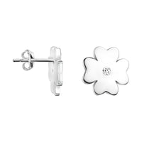 Blume Ohrstecker in 925 Silber