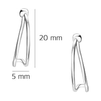 Steck Creolen in 925 Silber