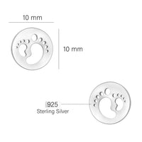 Fuß Ohrstecker in 925 Silber
