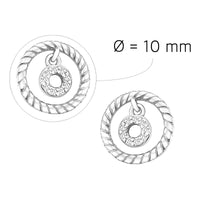 Kreis Ohrstecker in 925 Silber