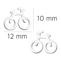 Fahrrad Ohrstecker in 925 Silber