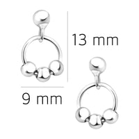 Kugel Ohrstecker in 925 Silber