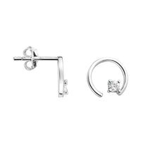 Kreis Ohrstecker in 925 Silber
