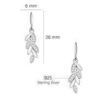 Blatt Ohrhänger in 925 Silber