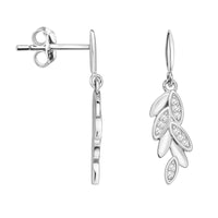 Blatt Ohrhänger in 925 Silber