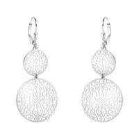 Haupt- und Seitenansicht von Ornamenten Ohrhänger in 925 Silber von Sofia Milani - E1048