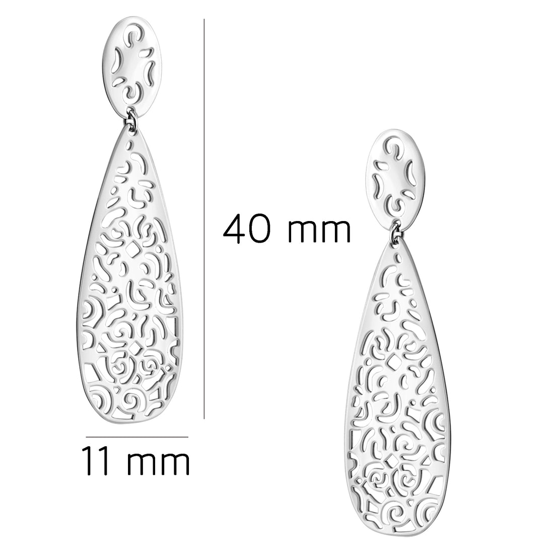 Ornament Ohrhänger in 925 Silber