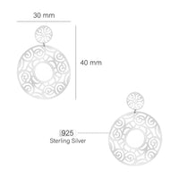Ornament Ohrhänger in 925 Silber
