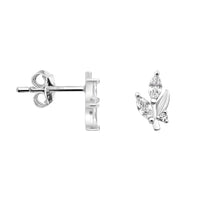 Blume Ohrstecker in 925 Silber