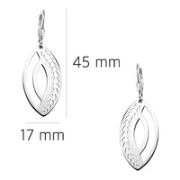 Oval Ohrhänger in 925 Silber